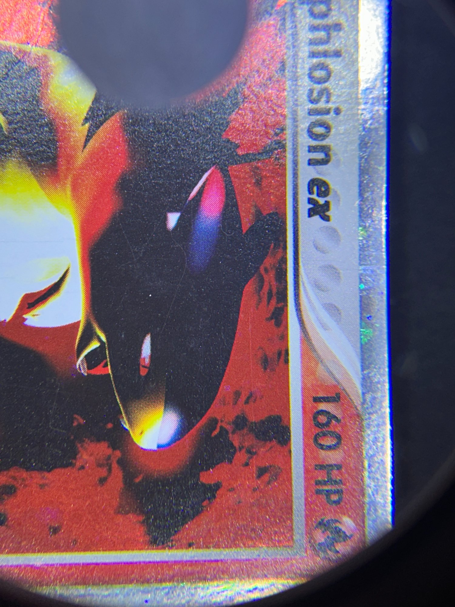 Typhlosion EX (Holo Vintage) Pokémon card after restoration