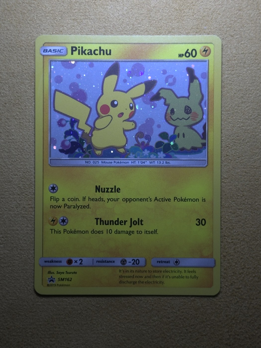 Pikachu (Pokemon Promo) Pokémon card after restoration