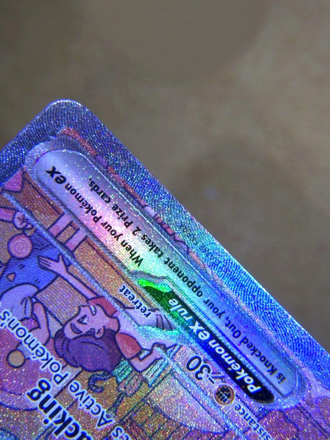 Same card after deep cleaning by Pokejem